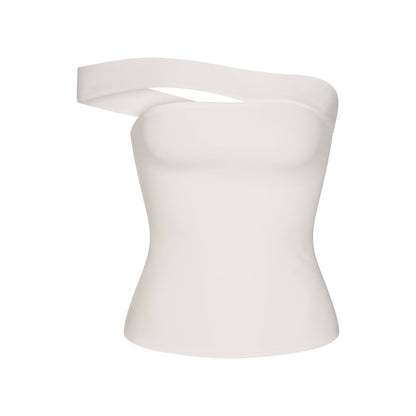 Cotton Jersey Asymmetrical Top