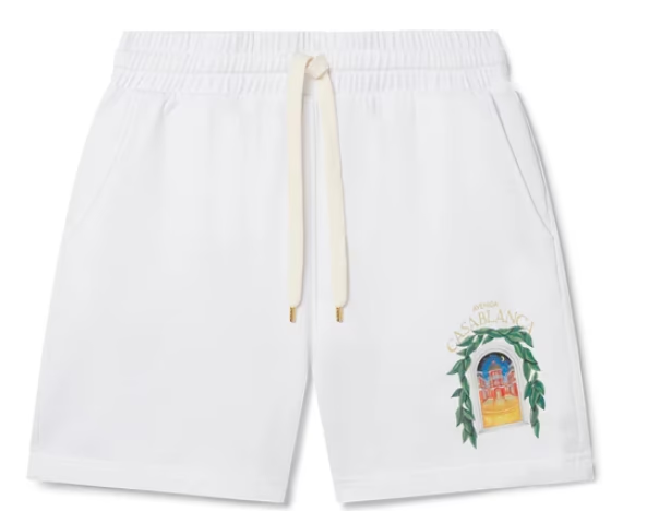 Casablanca Avenida Printed Sweatshort White