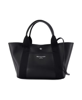 Black Leather Shopper Bag