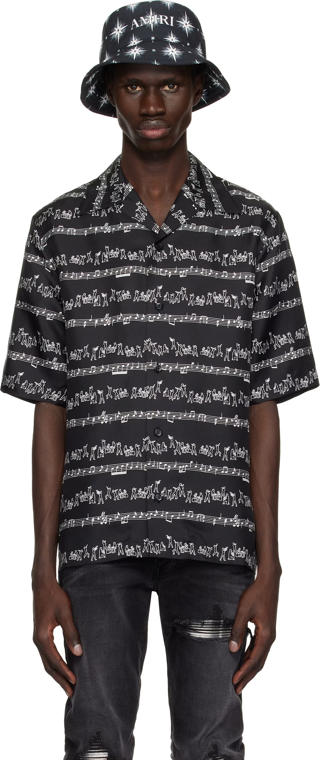 Black Jazz Band Bowling Shirt