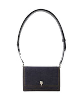 Small Skull Crossbody Bag - Black Leather