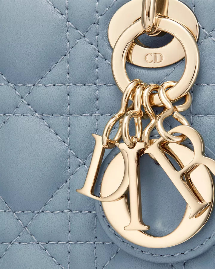 Lady Dior Micro Bag Cloud Blue Cannage Lambskin