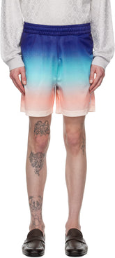 Navy & Pink Gradient Football Shorts