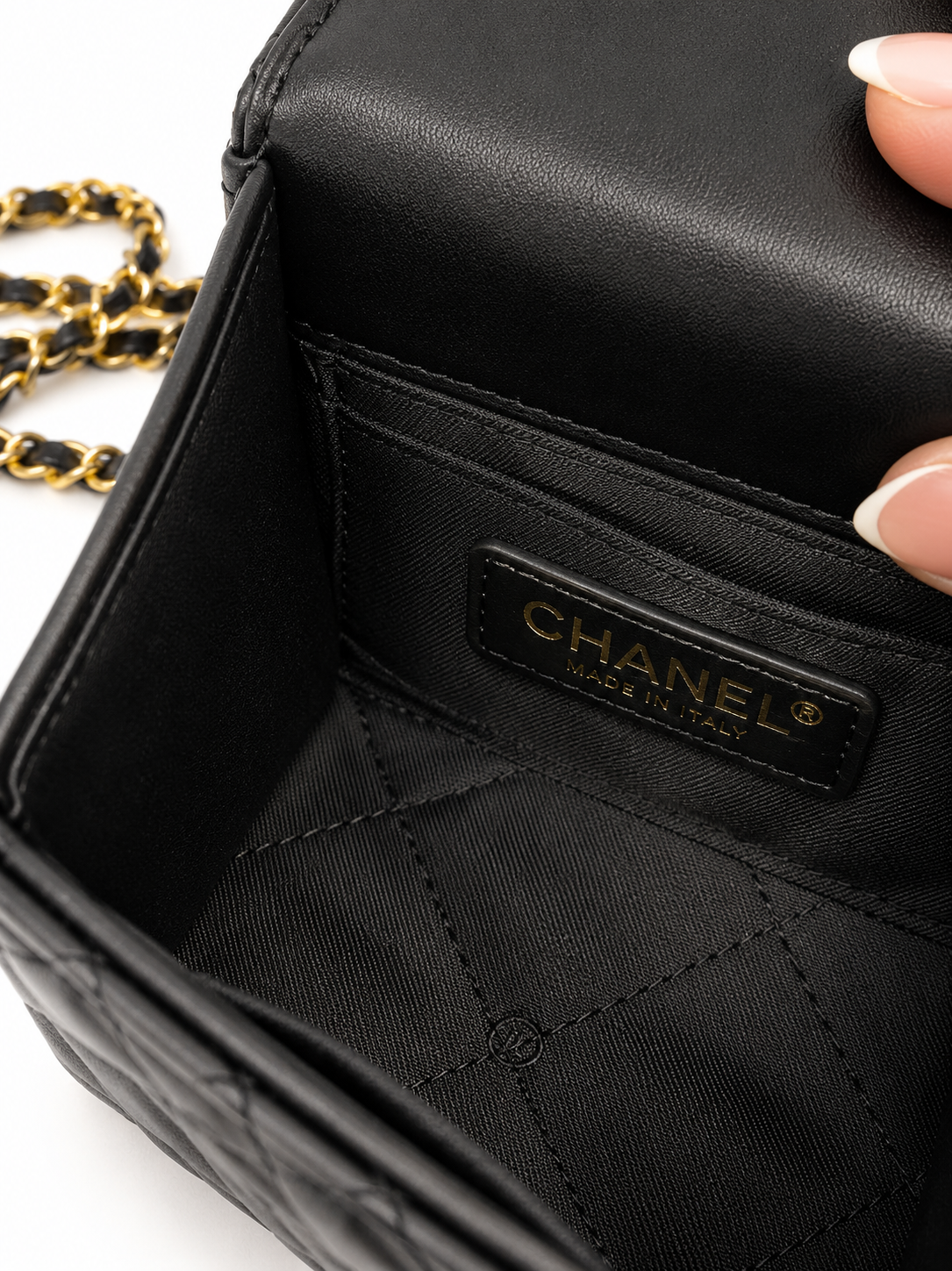 Chanel Beauty GWP Mini Crossbody Bag Black Quilted Gold Chain VIP Gift