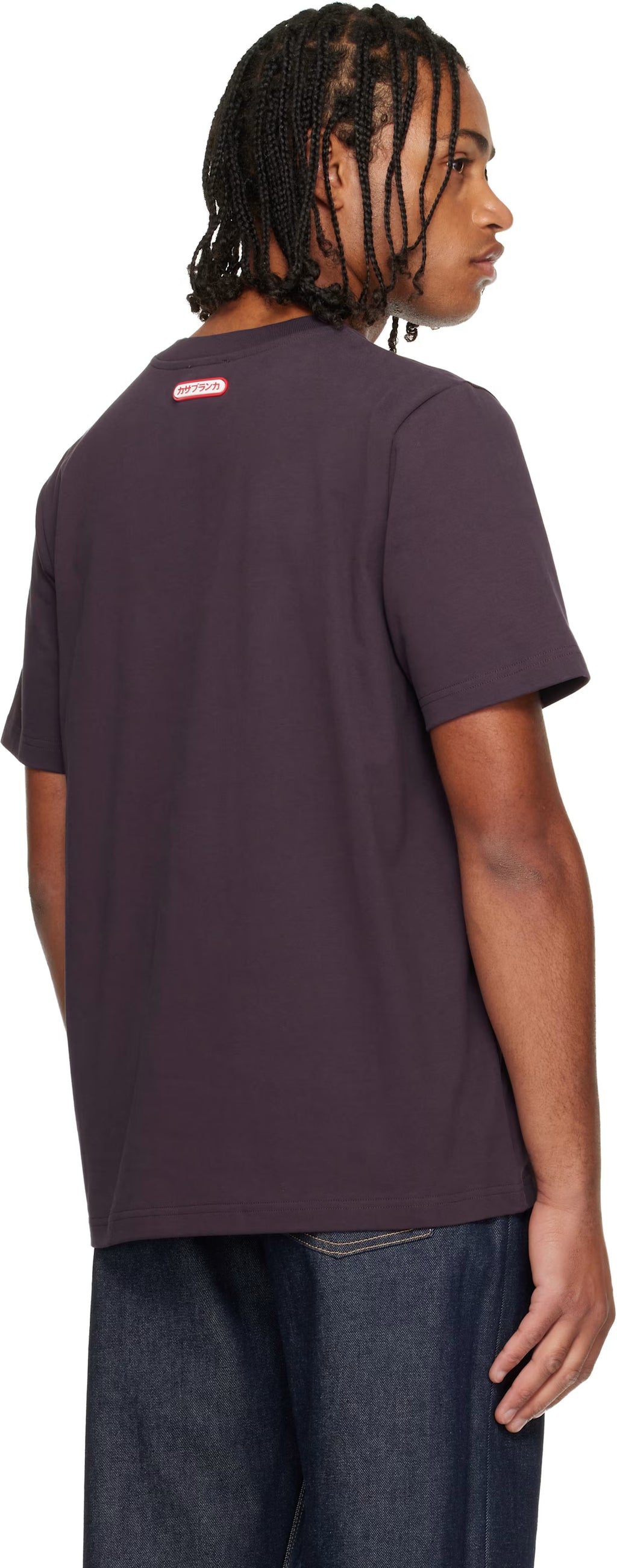 Burgundy Logo Patch Short Sleeve T‑Shirt