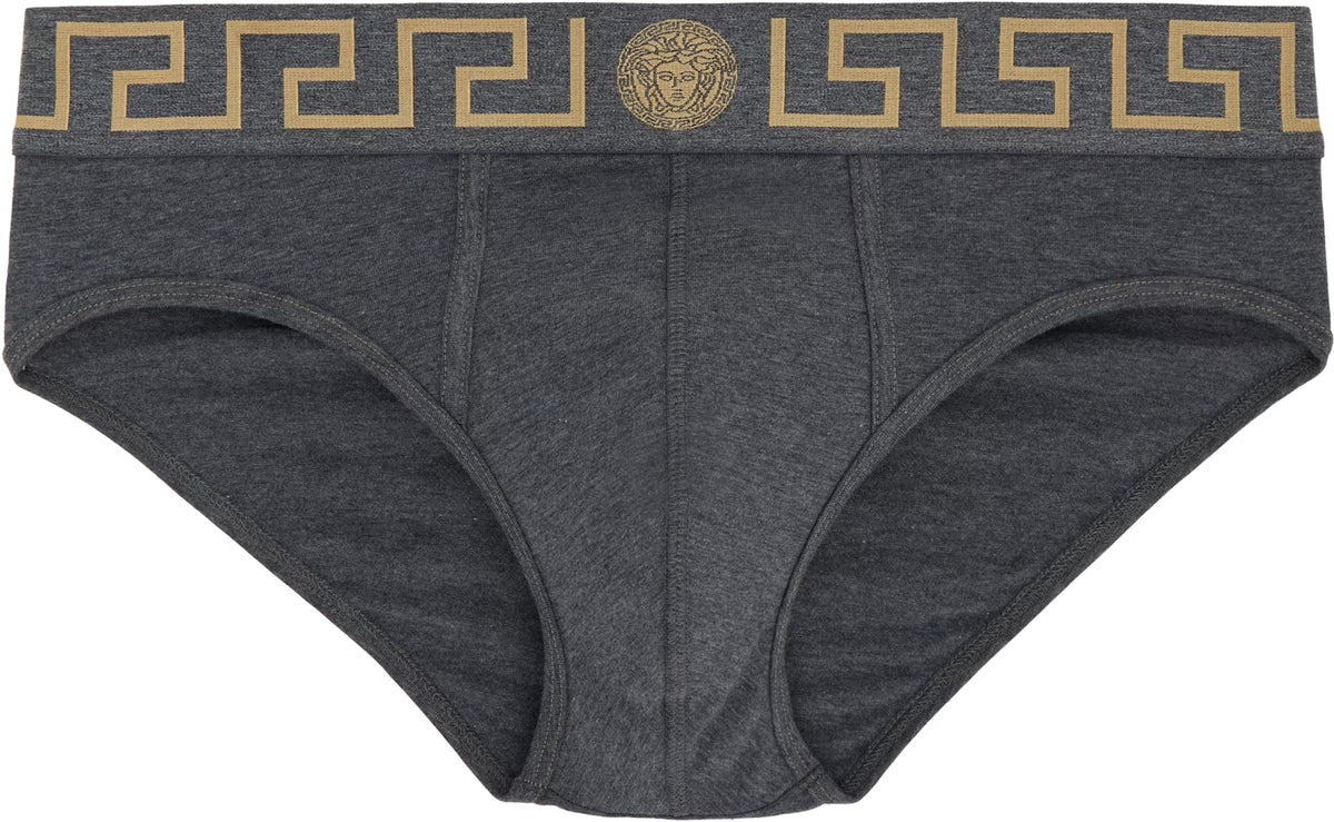 Versace Underwear Three-Pack Multicolor Greca Border Briefs
