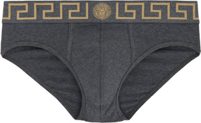 Versace Underwear Three-Pack Multicolor Greca Border Briefs