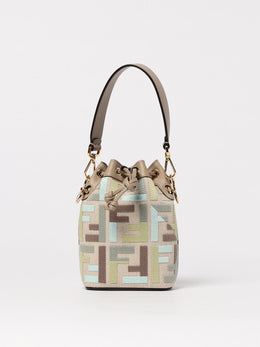 Borsa Mon Tresor Fendi in canvas e pelle con monogram FF jacquard