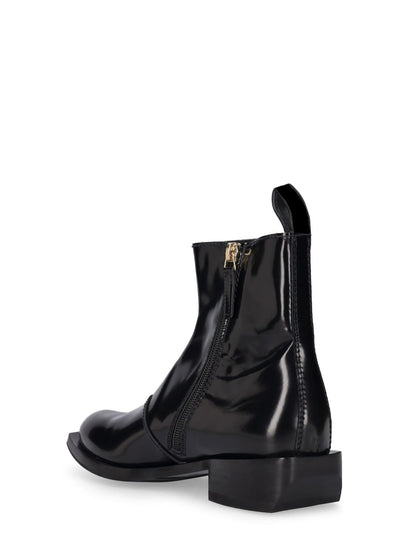 Moschino Moschino 40mm Texas brushed leather boots - Size: UK 2 Boots | Shop From The Mirage