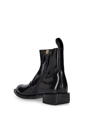 Moschino 40mm Texas brushed leather boots