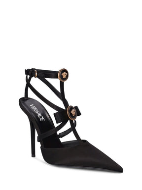 Versace 110mm Satin slingback heels