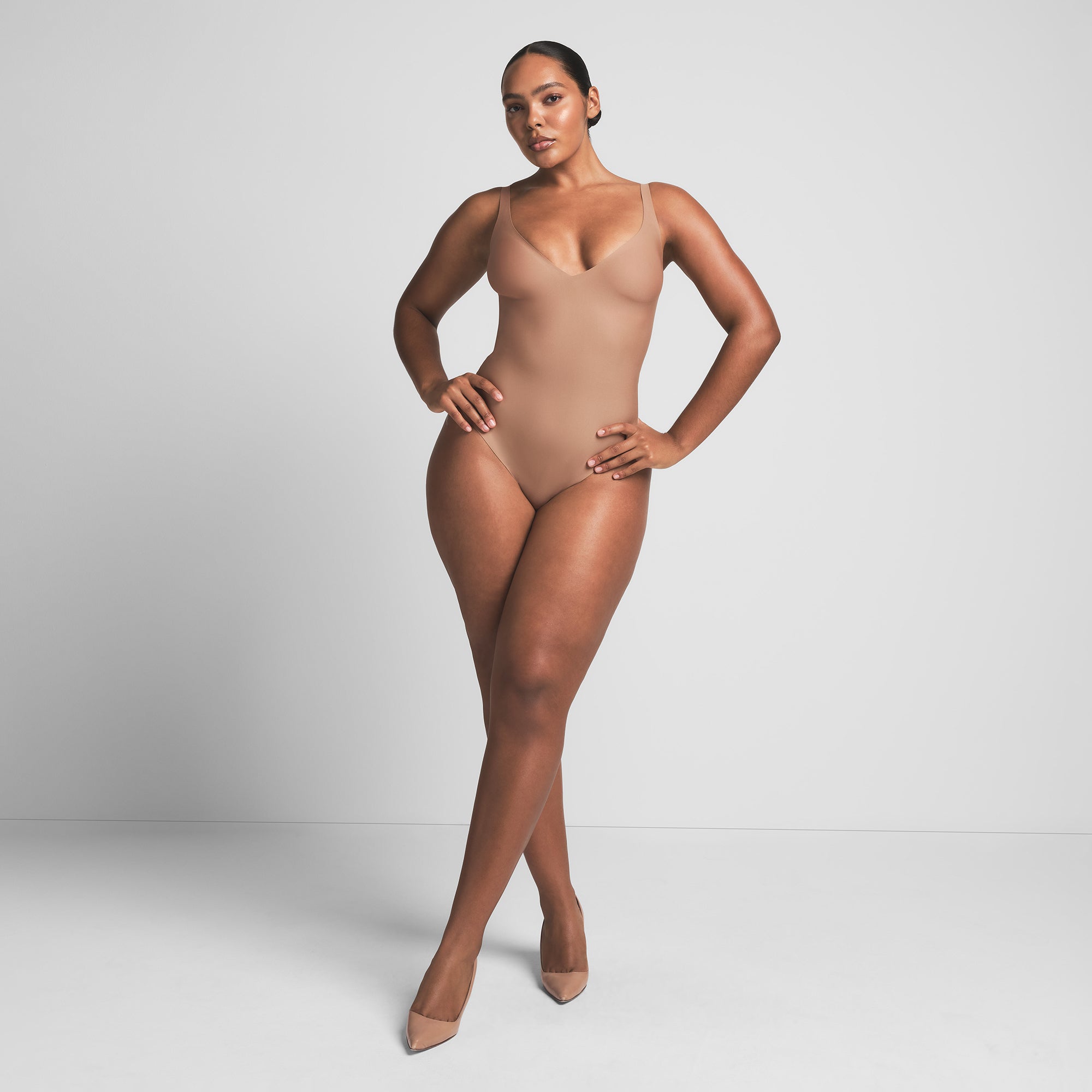 Skims Body Unlined Plunge Thong Bodysuit