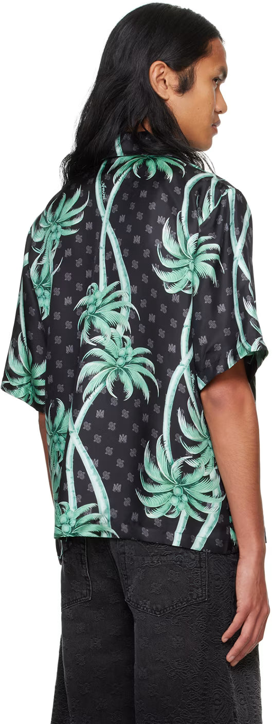 Black Palm Bowling Shirt