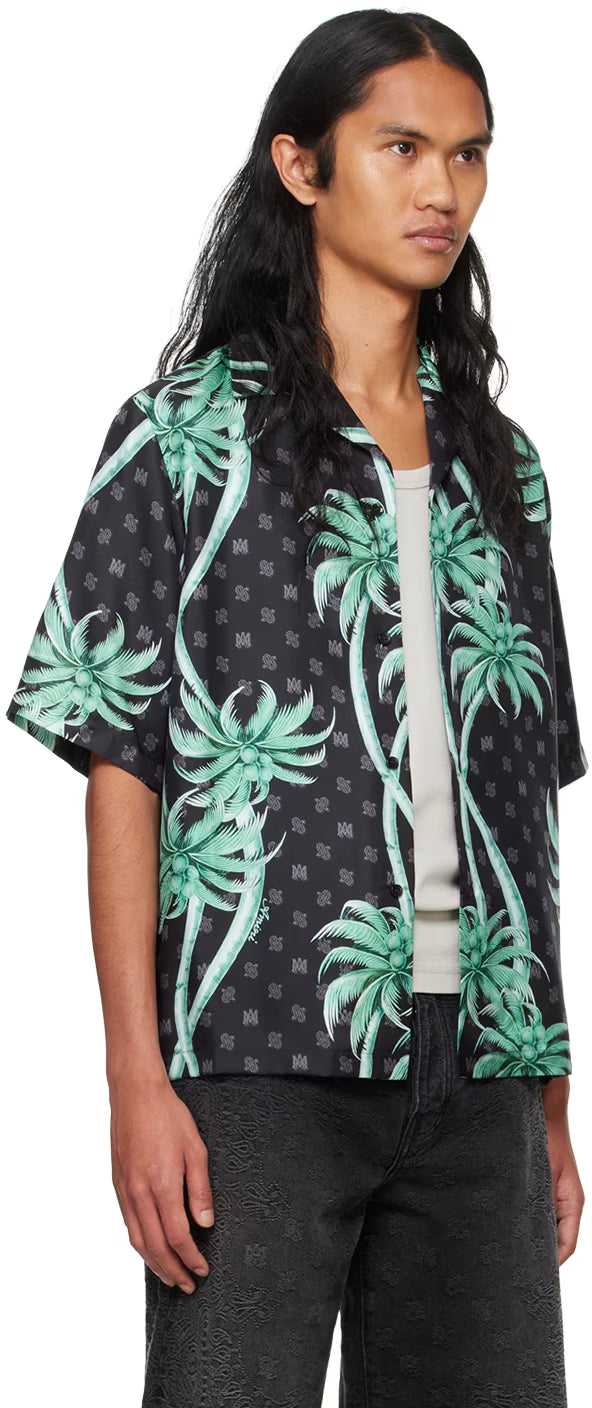 Black Palm Bowling Shirt