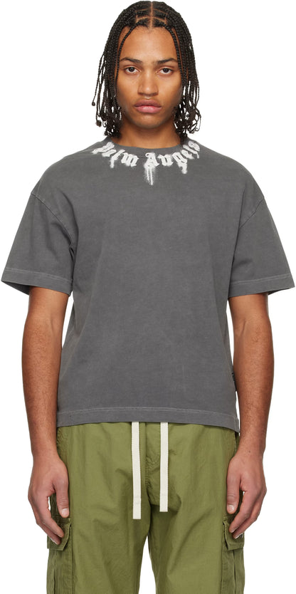 Gray Neck Logo Regular T-shirt