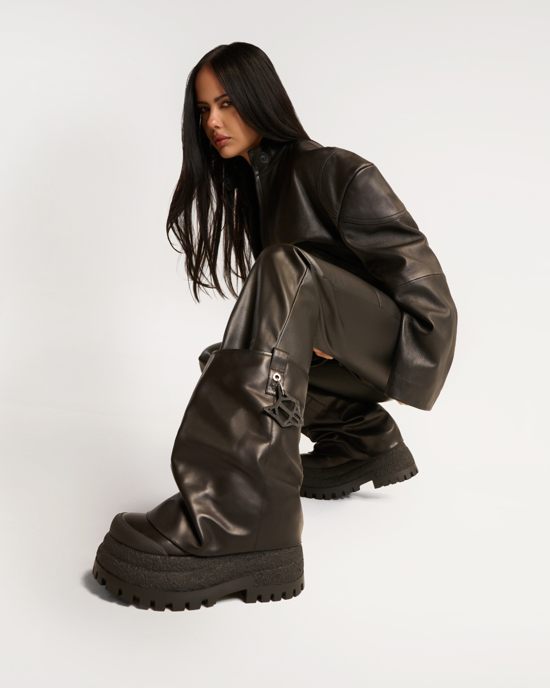 Disturb Black Leather