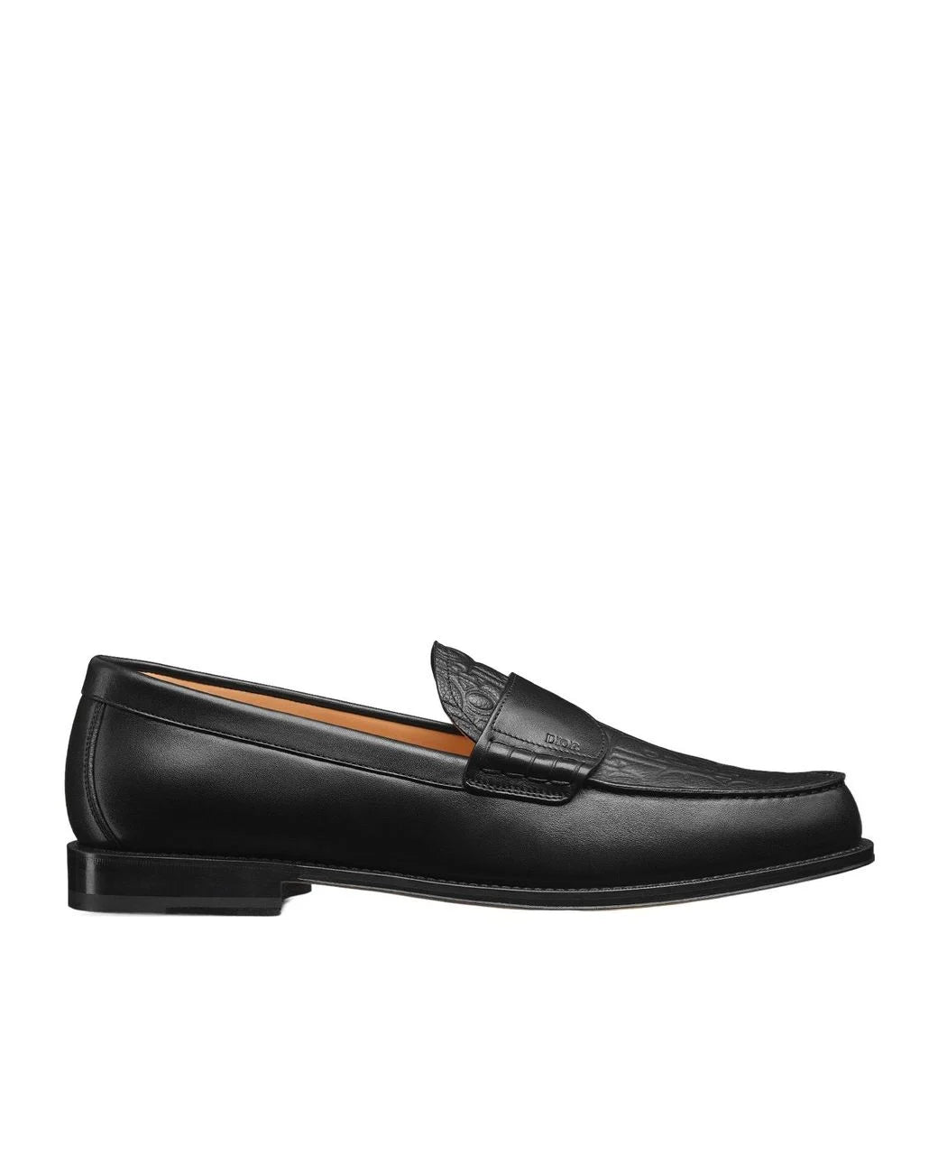 Dior Men's Black Homme Logo Embossed Loafers