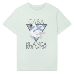 Casablanca Green Aion T-Shirt with Printed Logo