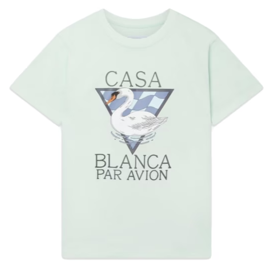 Casablanca Green Aion T-Shirt with Printed Logo