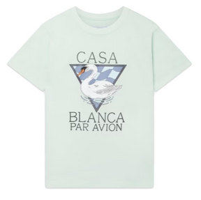 Casablanca Green Aion T-Shirt with Printed Logo
