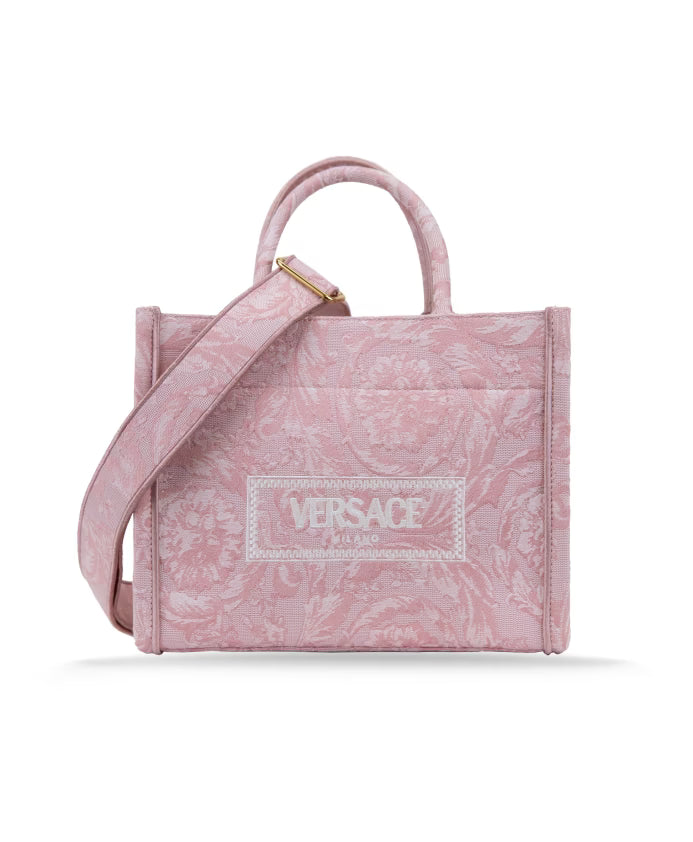 Shoulder Bag with Embroidered Brand Lettering