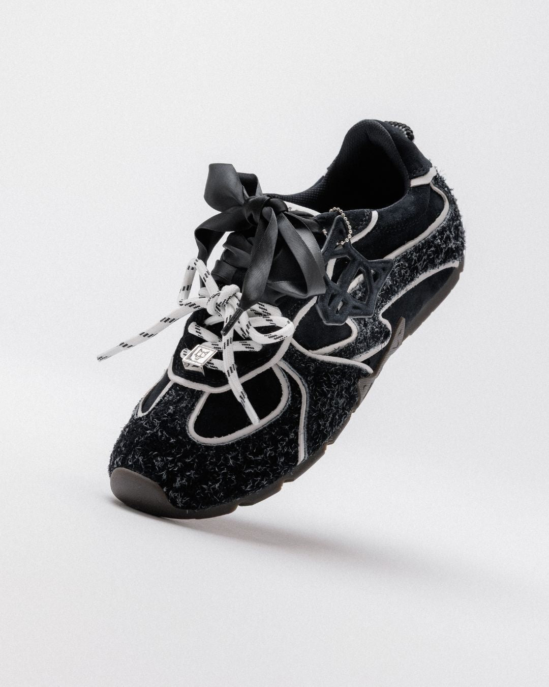 Adored Black Hairy Suede