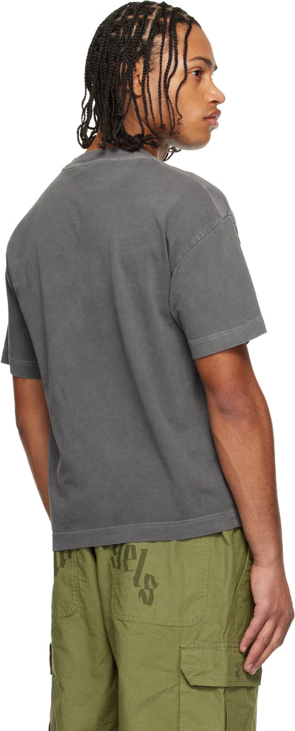 Gray Neck Logo Regular T-shirt