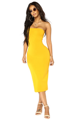 Rhianna Tube Dress - Mustard