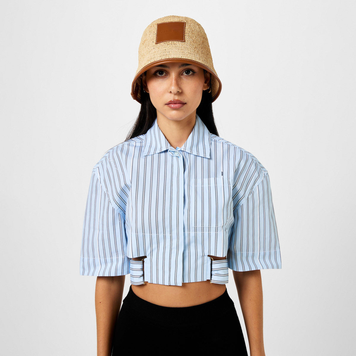 Le Bob Soli Raffia Bucket Hat