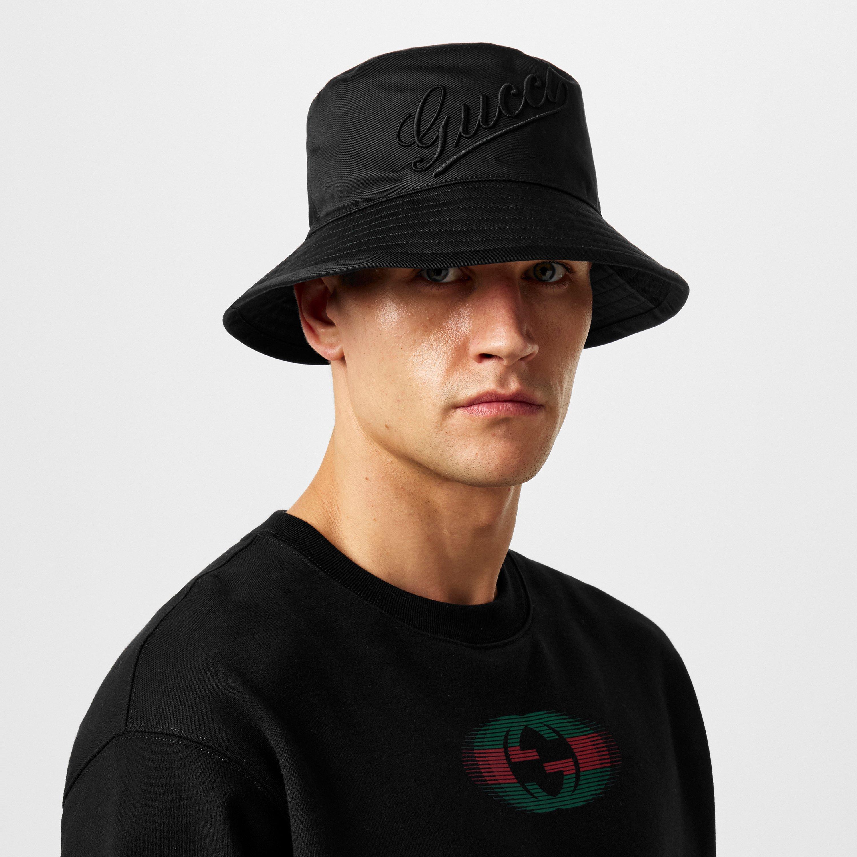 Embroidered Script Bucket Hat