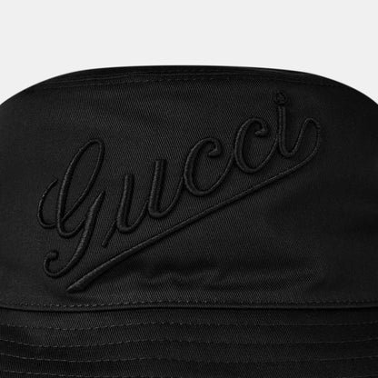 Embroidered Script Bucket Hat