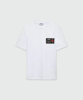 White crew-neck cotton jersey T-shirt with MSGM Ready to Dream patch on the chest, regular fit.