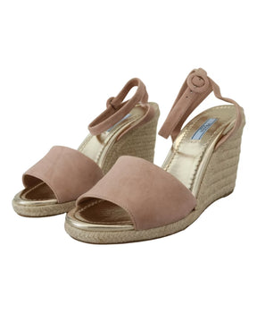 Prada Elegant Suede Wedge Sandals