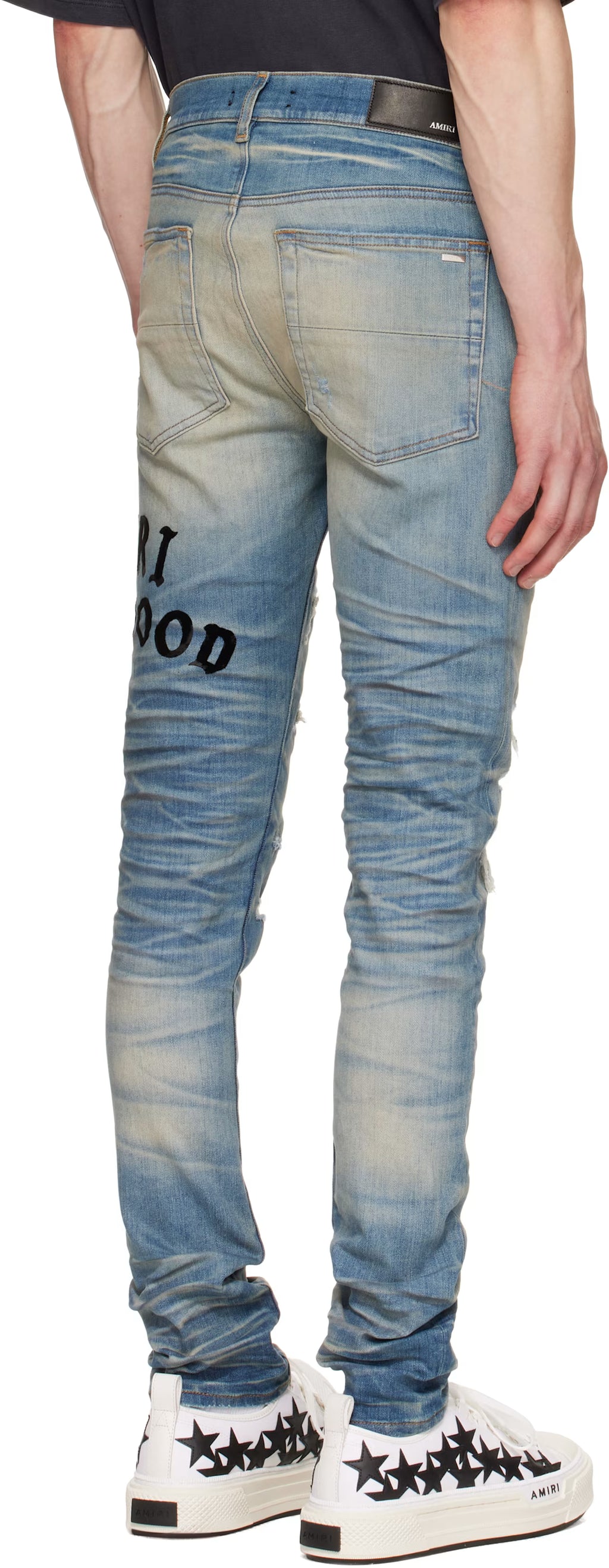 Blue 'AMIRI Hollywood' Repaired Jeans