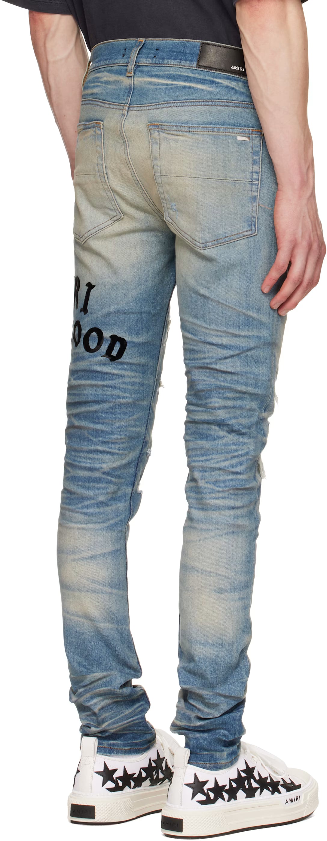 Blue 'AMIRI Hollywood' Repaired Jeans