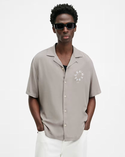 Tierra Logo Print Relaxed Fit Shirt