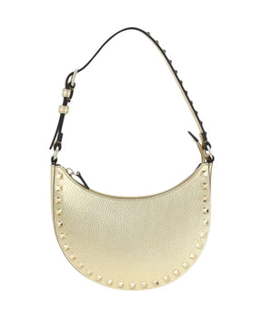 Gold Rockstud Half Moon Mini Bag
