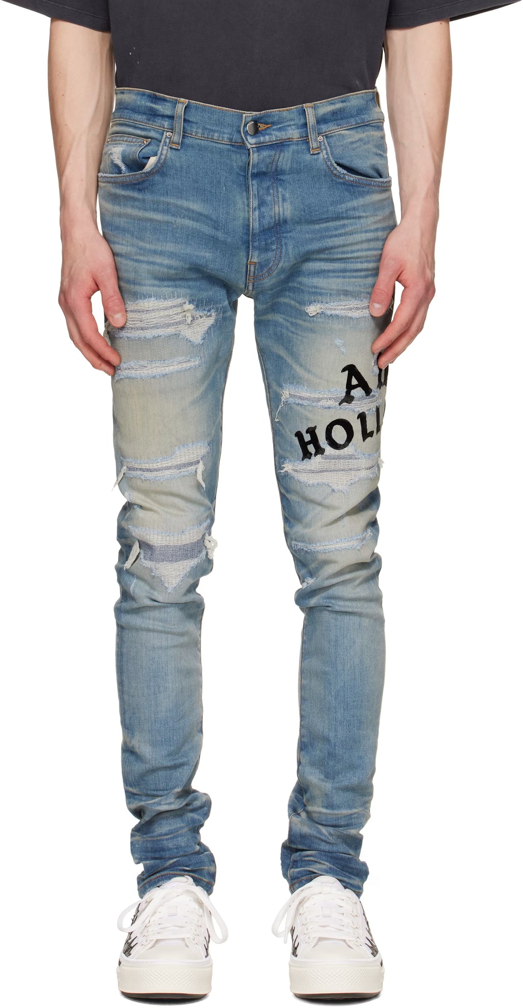 Blue 'AMIRI Hollywood' Repaired Jeans