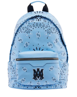 AMIRI BANDANA LEATHER BACKPACK CAROLINA BLUE