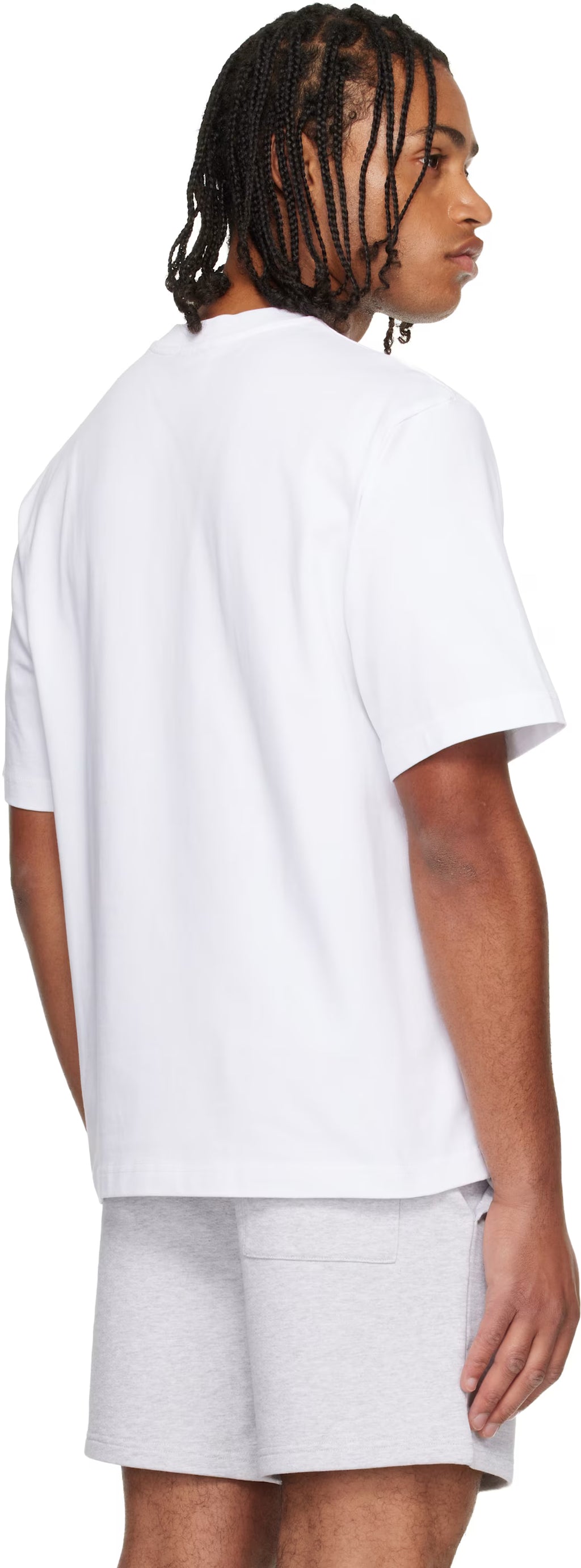 White 'Casablanca' Chrome Oversized Short Sleeve T‑shirt