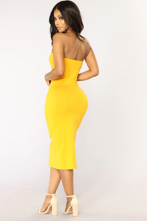 Rhianna Tube Dress - Mustard