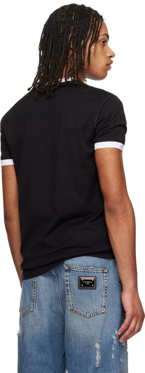 Dolce&Gabbana Black 'DG' Print Cotton T-shirt