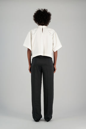 TEE W/ SHOULDER PAD PRINT