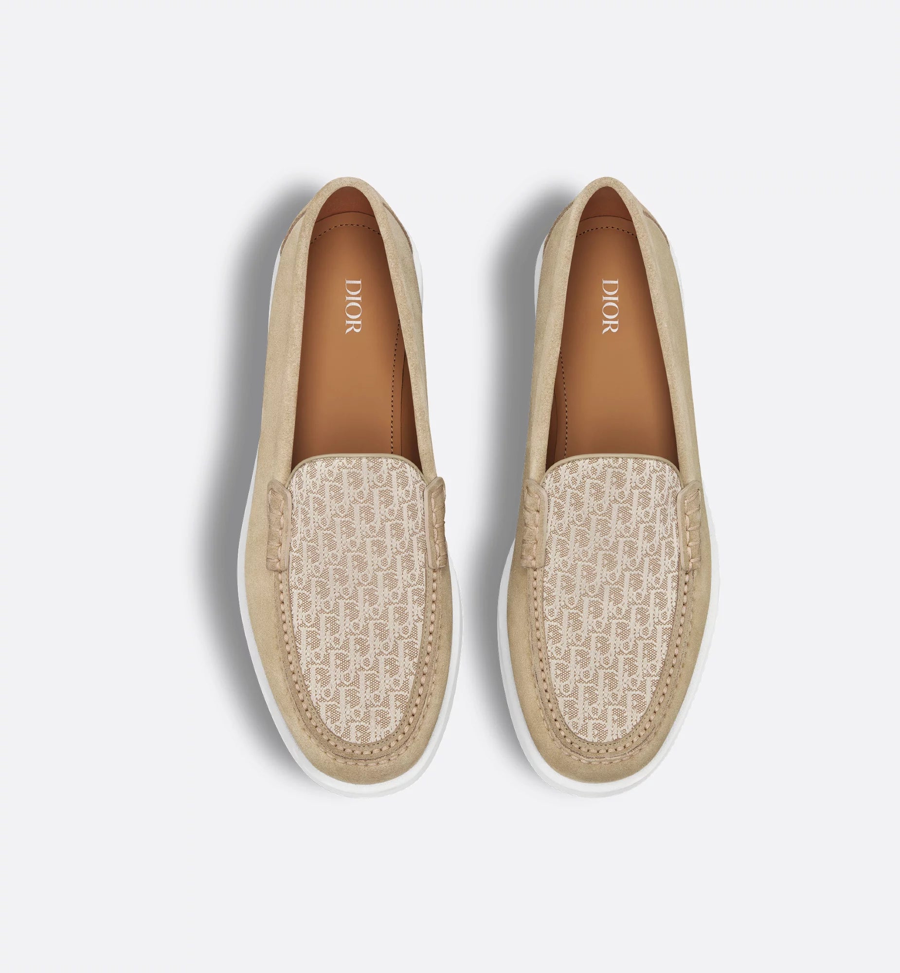 Dior Oblique Suede Loafers – Beige