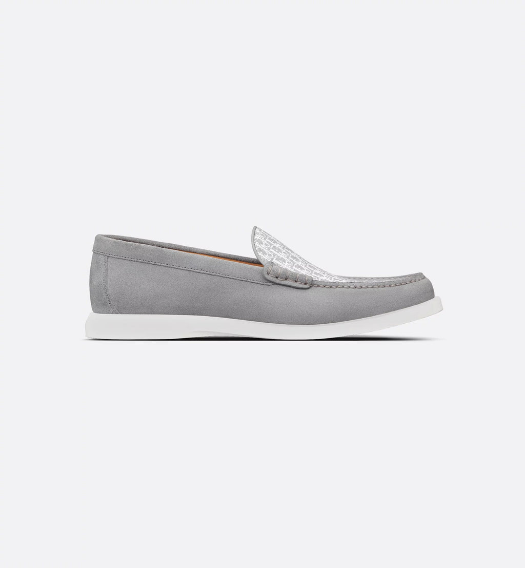 Dior Oblique Suede Loafers – Grey