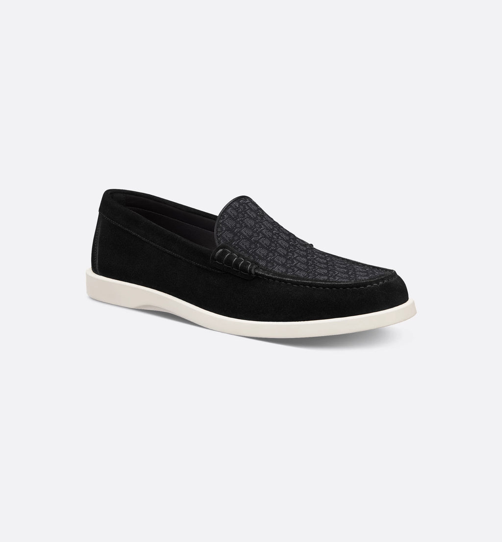 Dior Oblique Suede Loafers – Black