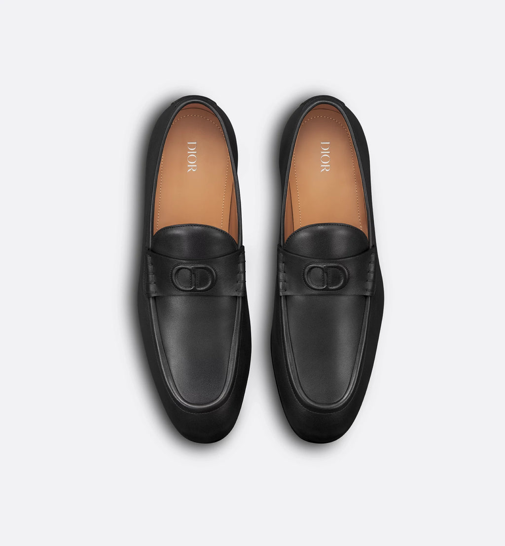 Dior CD Icon Leather Loafers – Black