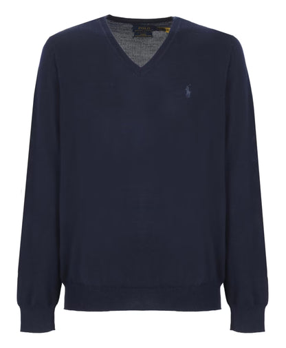 Ralph Lauren Washable Wool V-Neck Sweater