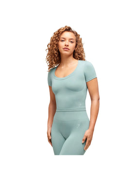 Gymshark Soft Sculpt Midi T-Shirt Rest Blue