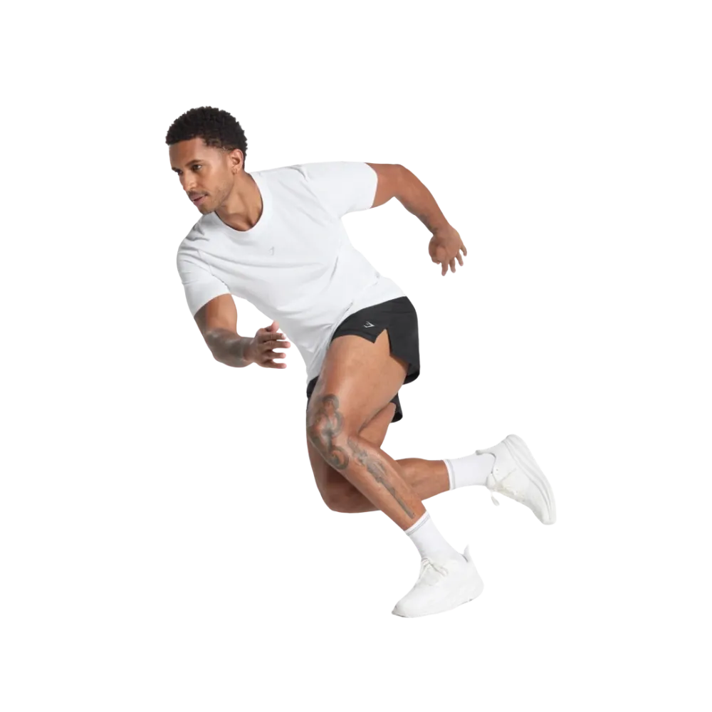 Gymshark Running T Shirt Slim Fit White